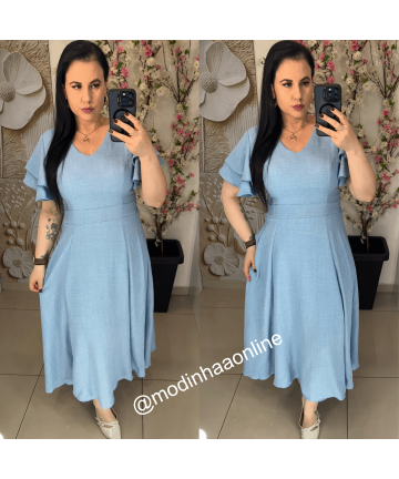 Vestido Priscila Azul Bebe